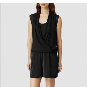 Elegant Black Sleeveless Romper